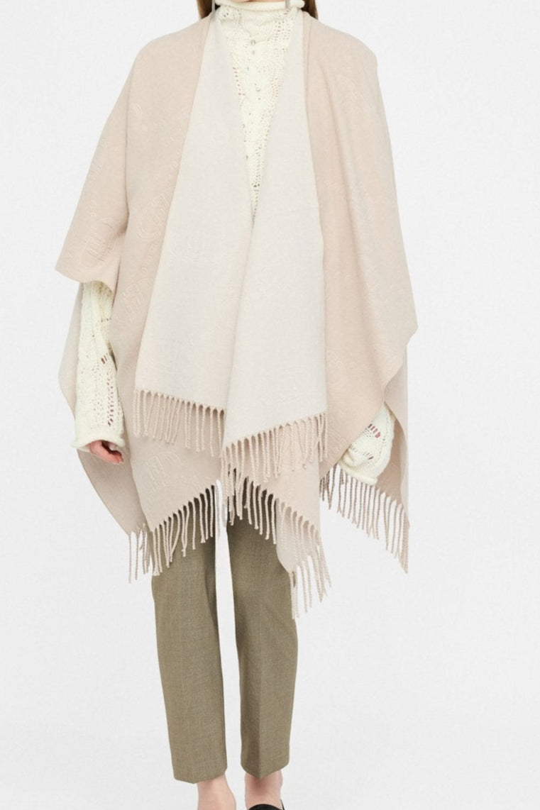 Poncho con logo e frange LIU JO