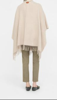 Poncho con logo e frange LIU JO