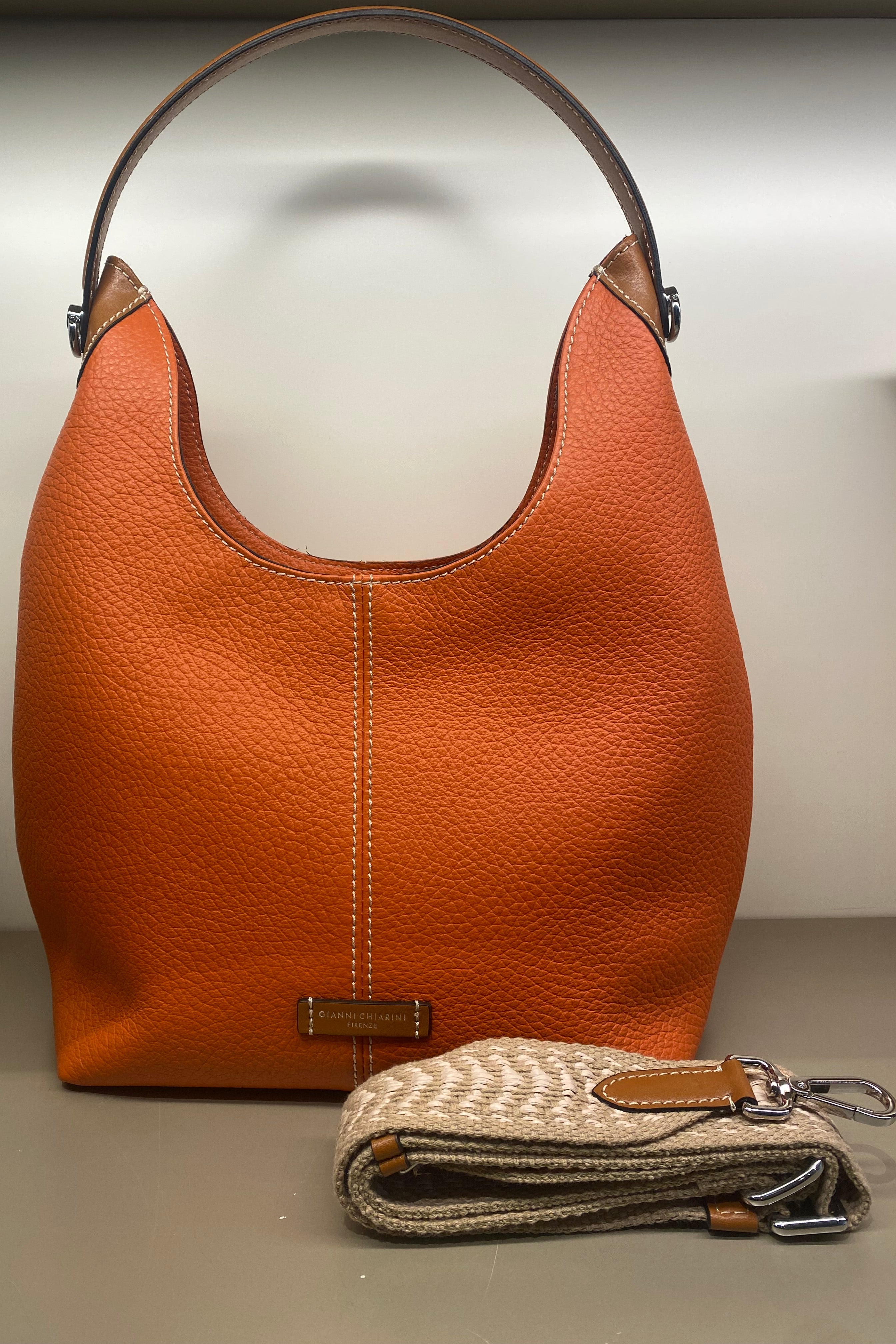 Borsa a spalla "Alessandra" bicolore GIANNI CHIARINI