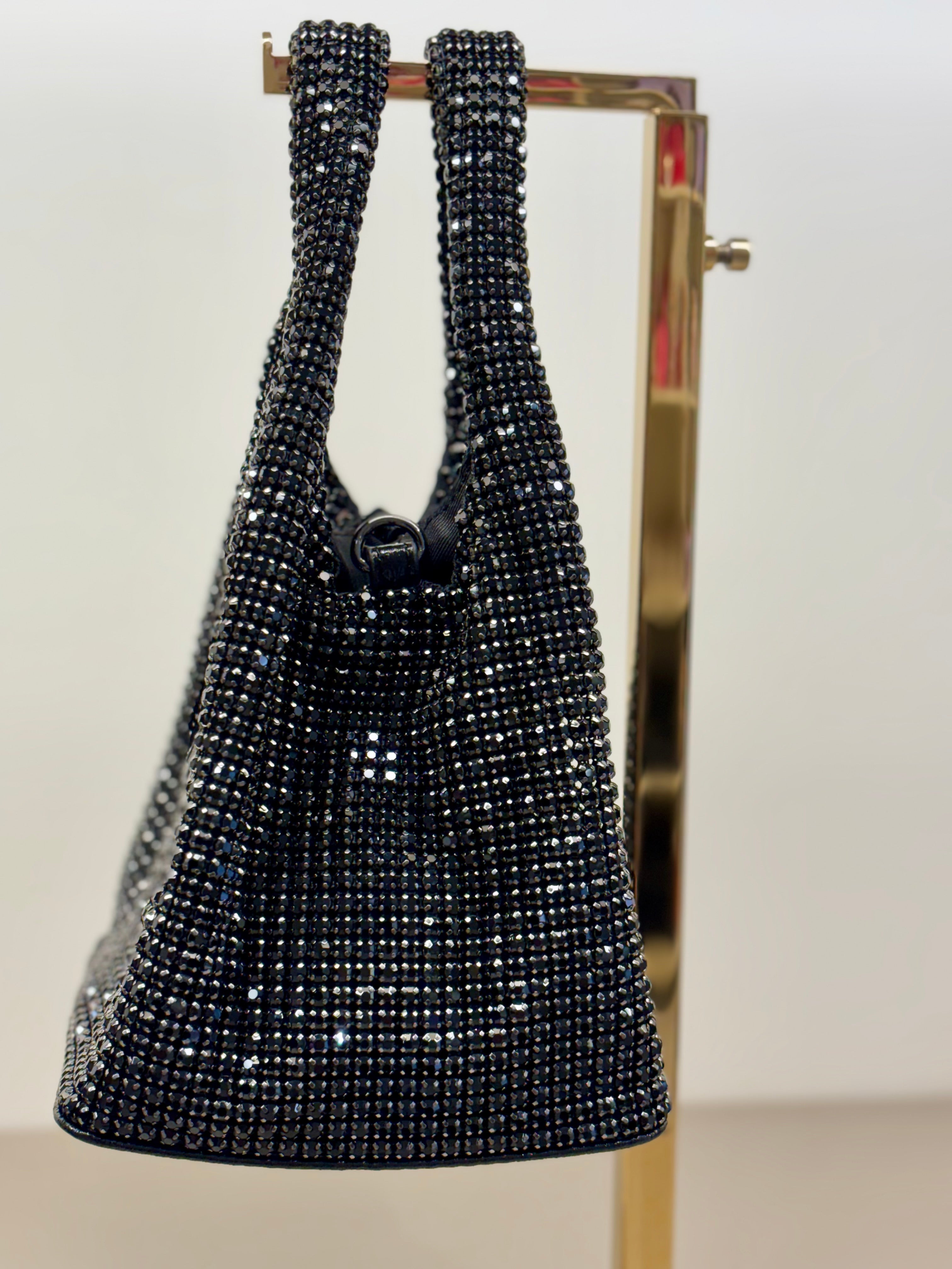 Borsa a mano stone strass
