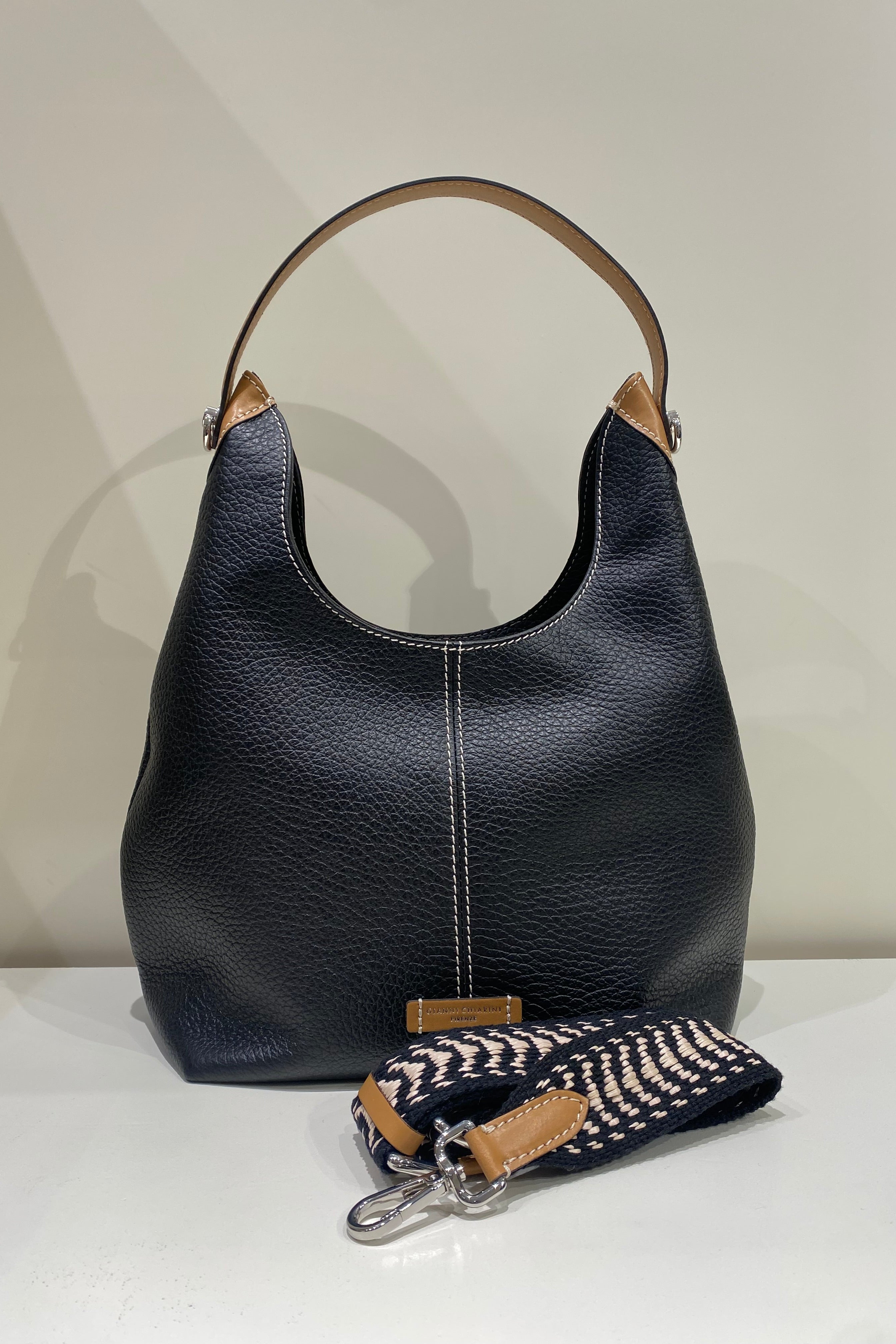Borsa a spalla "Alessandra" bicolore GIANNI CHIARINI