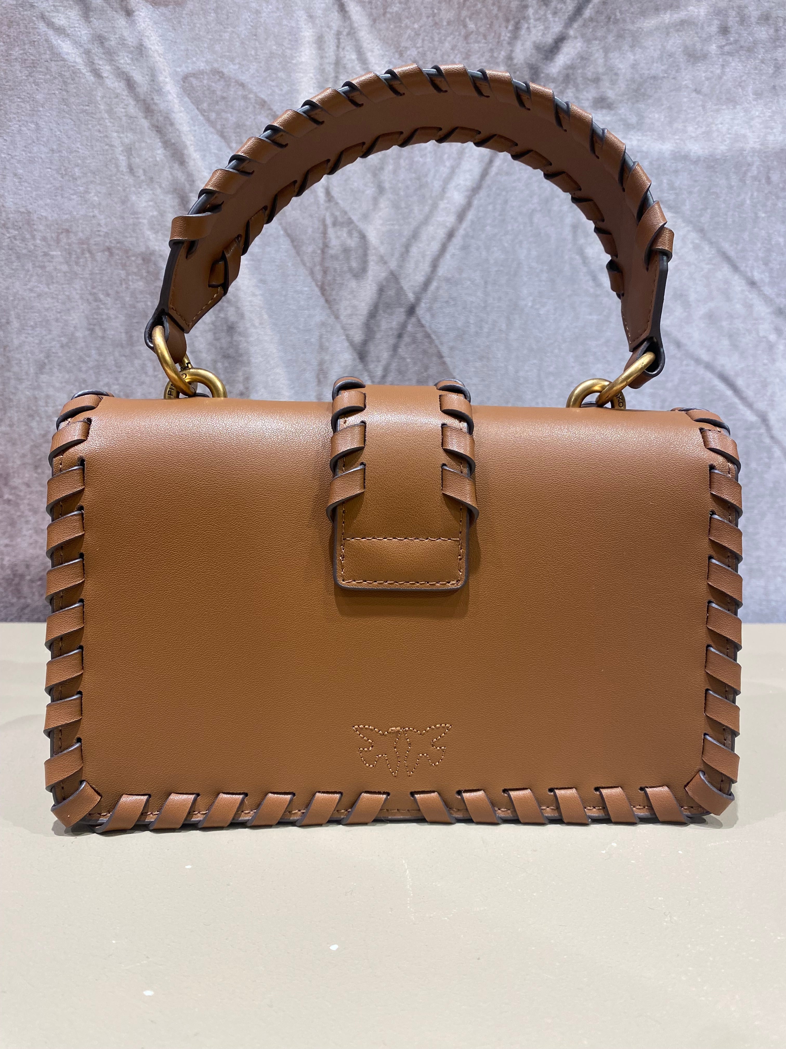 Borsa a mano piccola con infilature PINKO