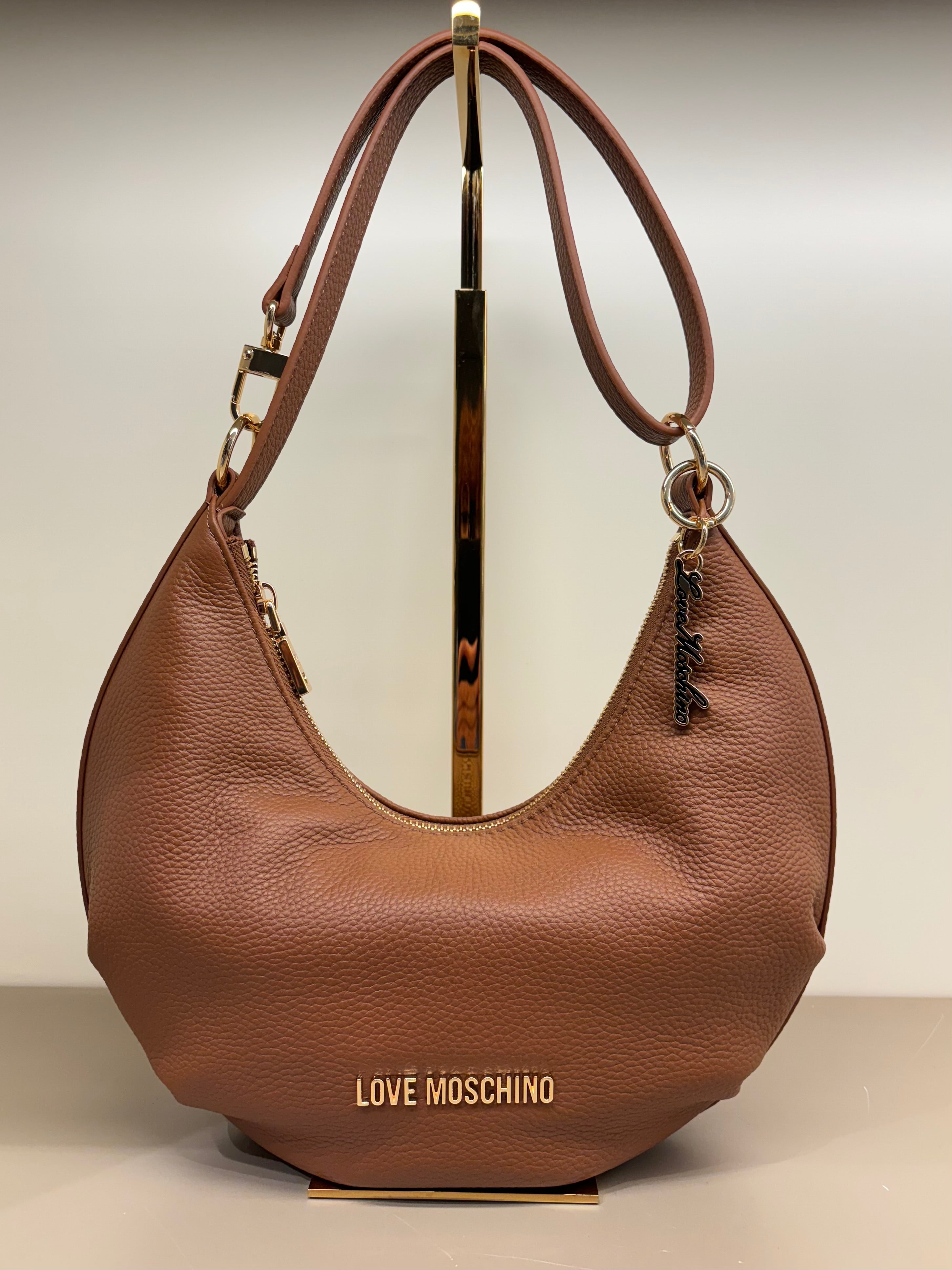 Borsa Hobo in pelle con charms
