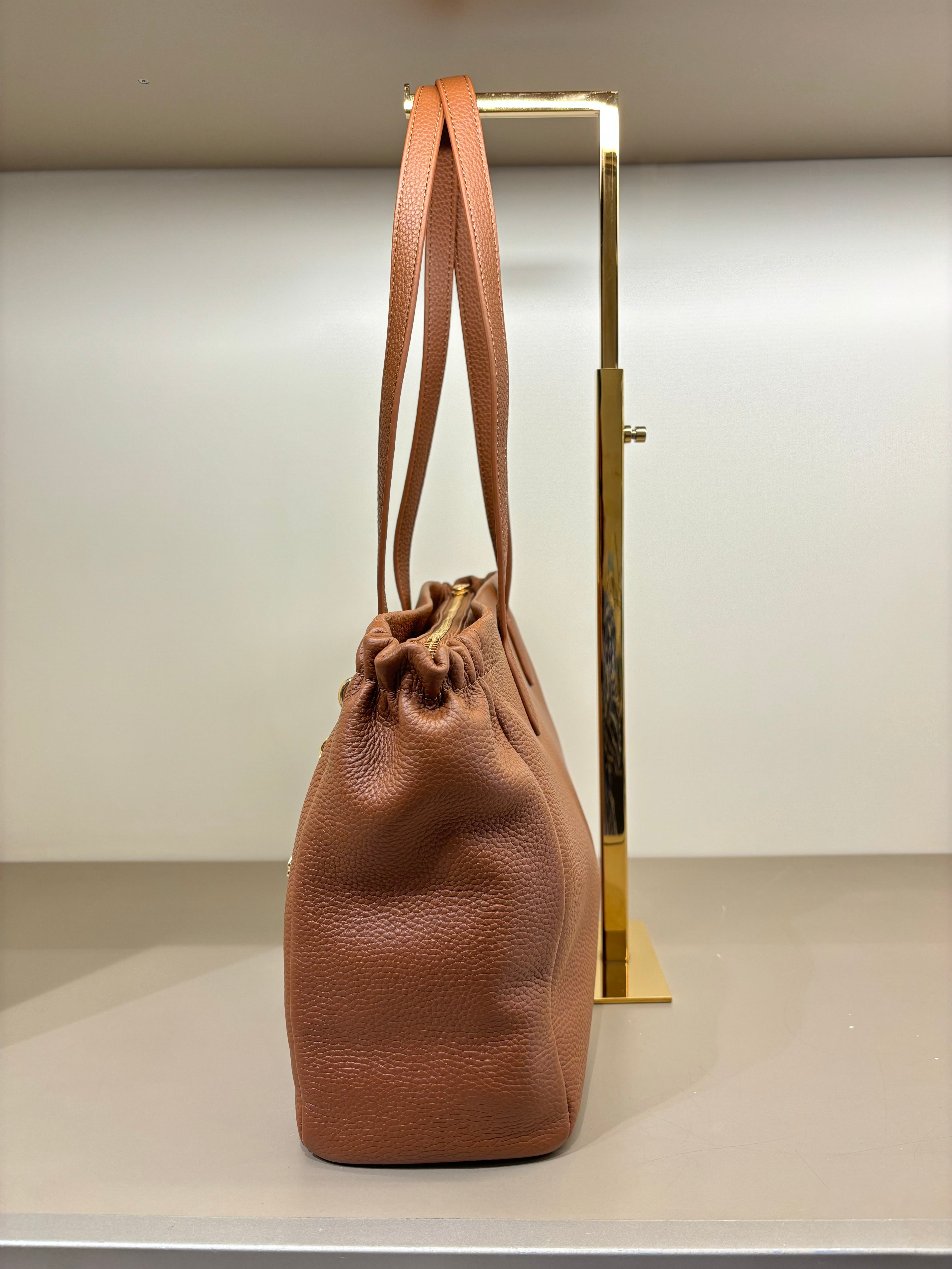 Borsa due manici a spalla in pelle