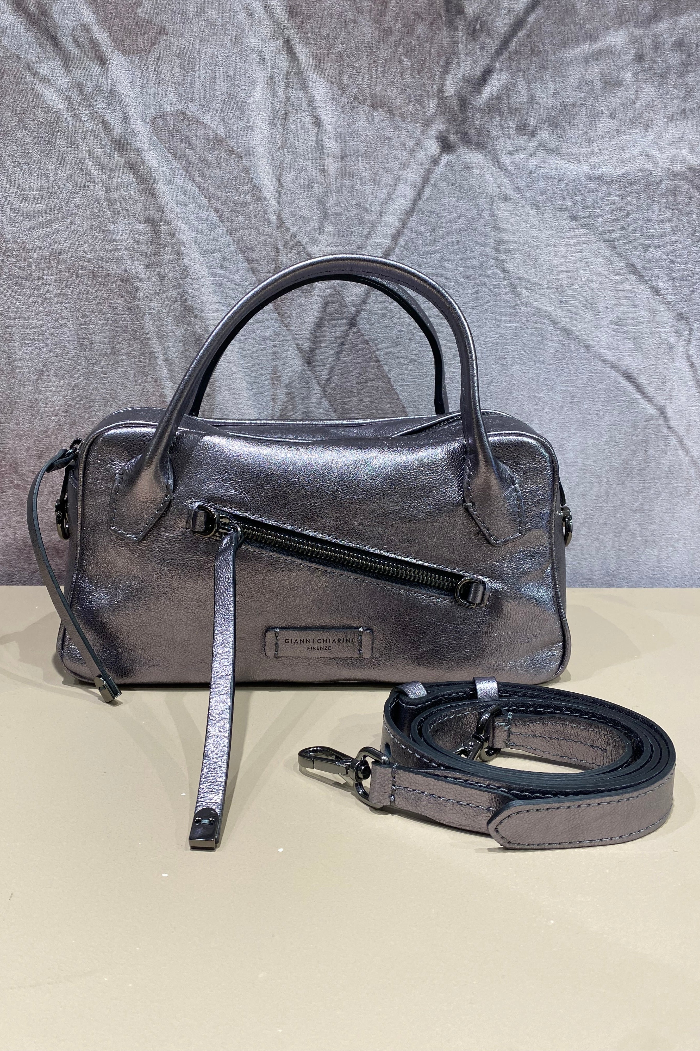 Borsa a bauletto metallizzata "Cindy" GIANNI CHIARINI
