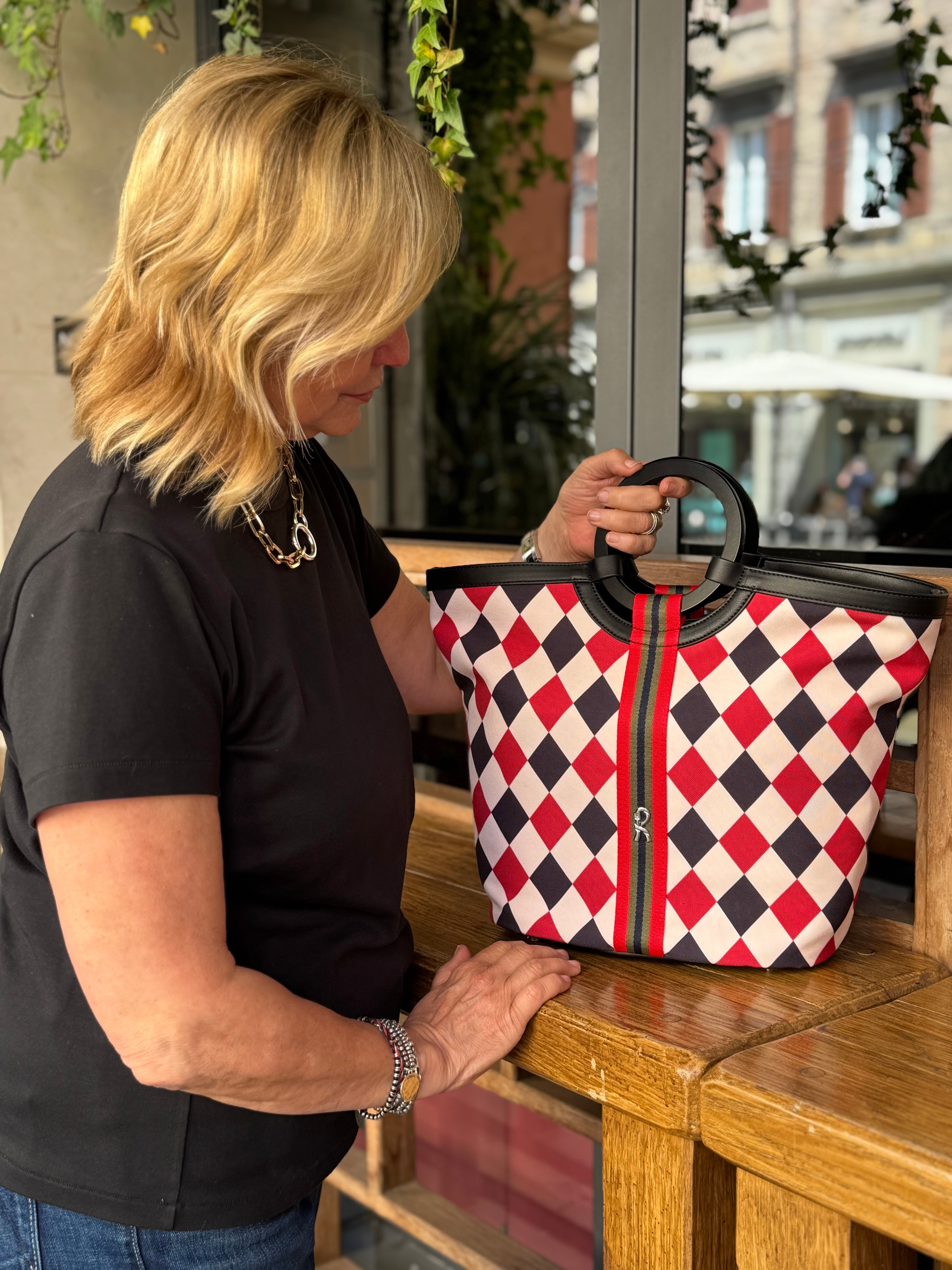 Borsa a mano a rombi ROBERTA DI CAMERINO