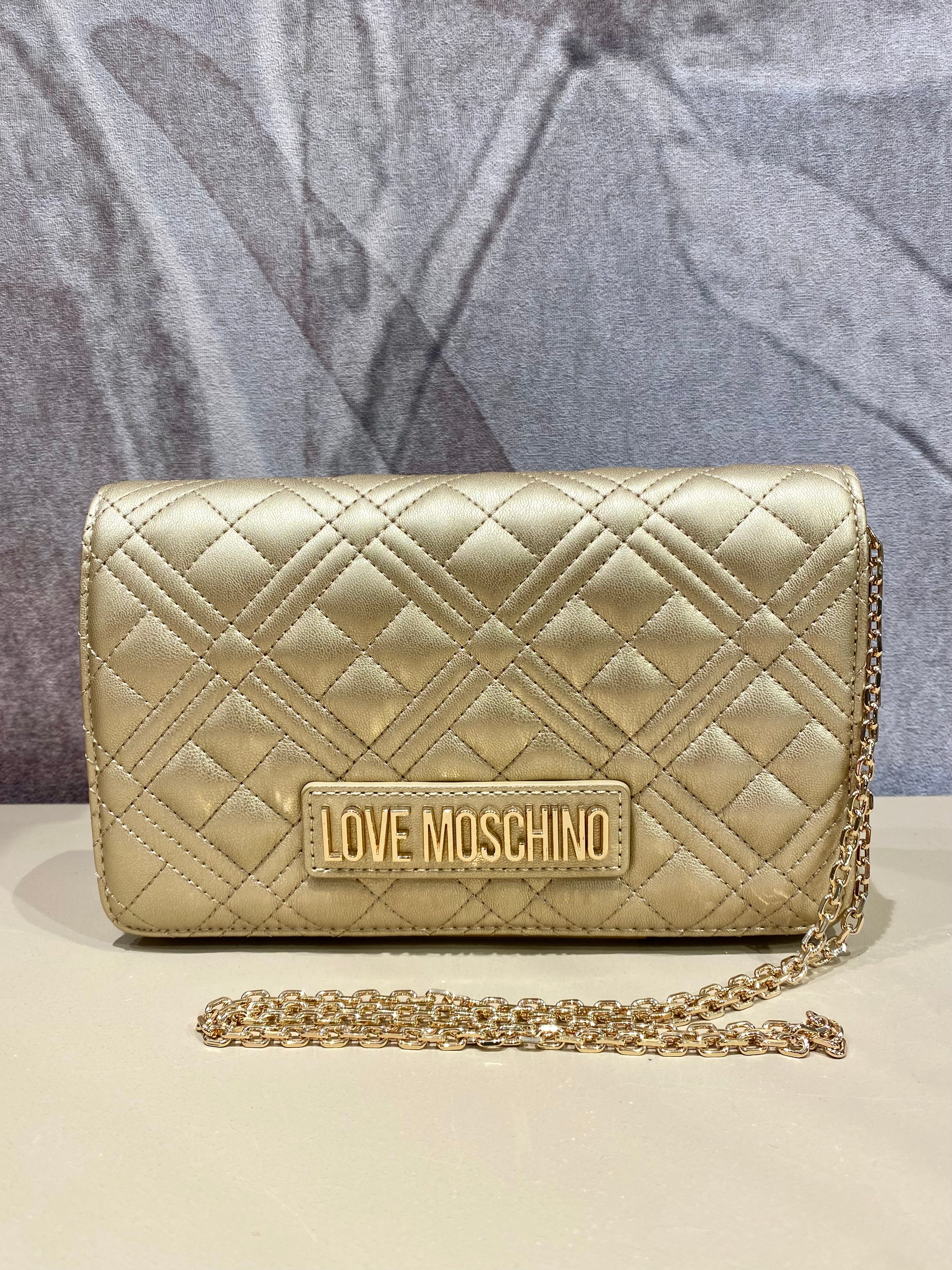 Pochette piccola oro trapuntata  LOVE MOSCHINO