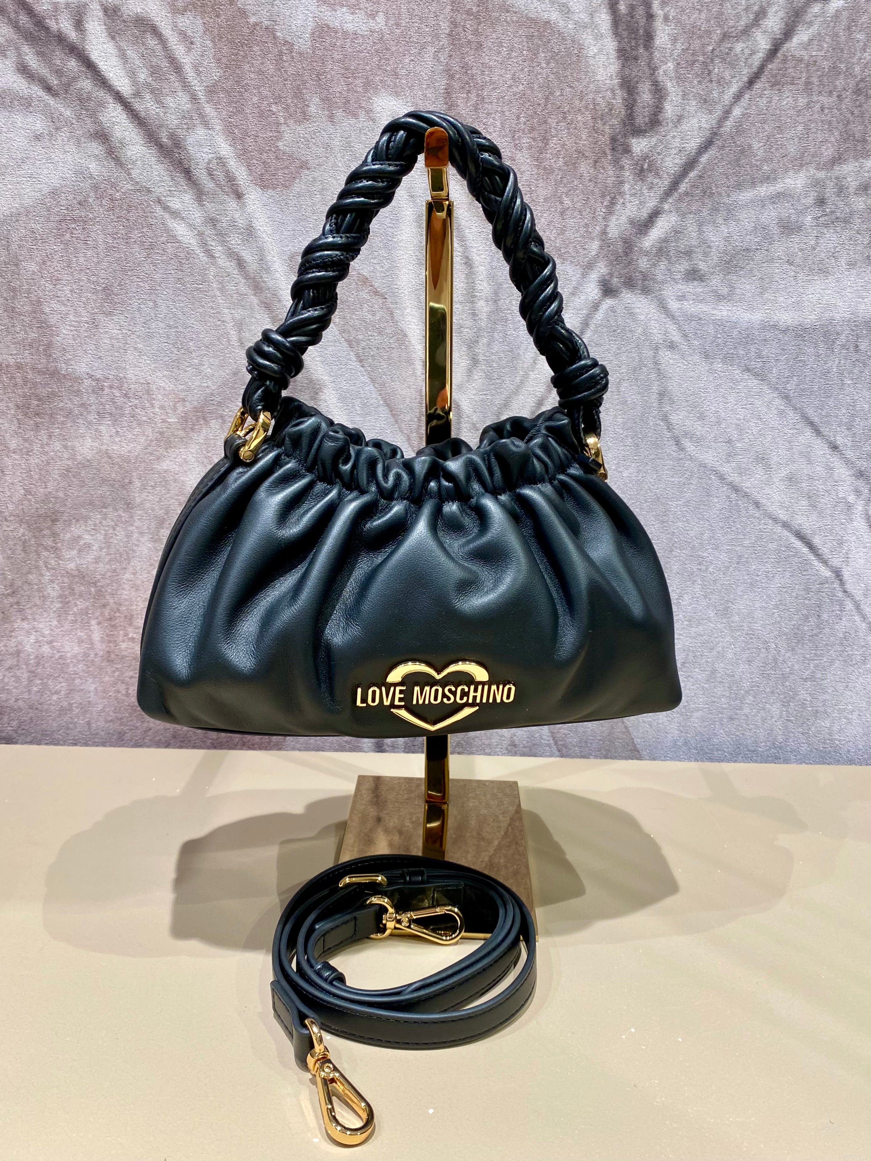 Borsa piccola arricciata in pelle  LOVE MOSCHINO