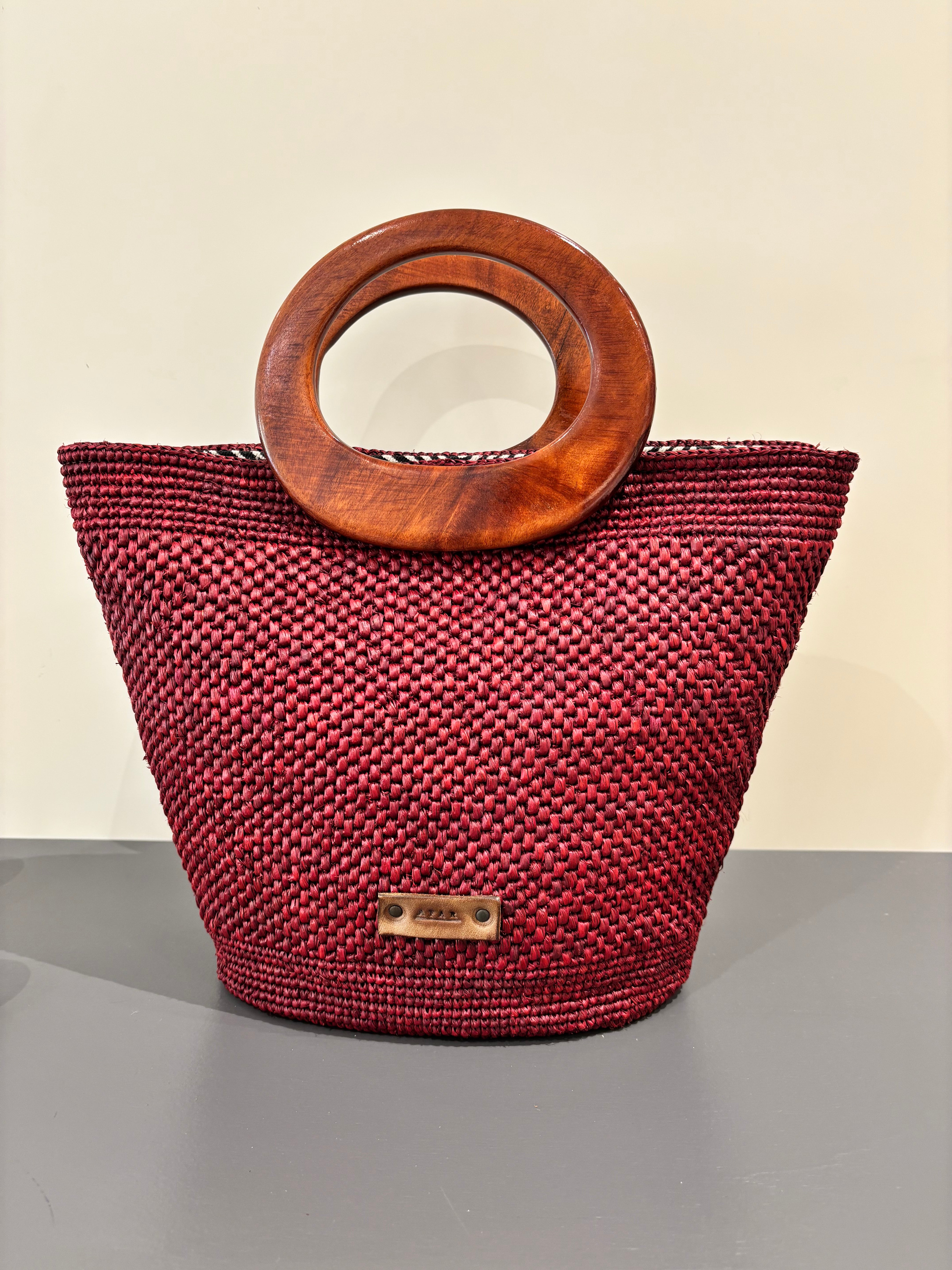 Borsa a mano in rafia AFAR