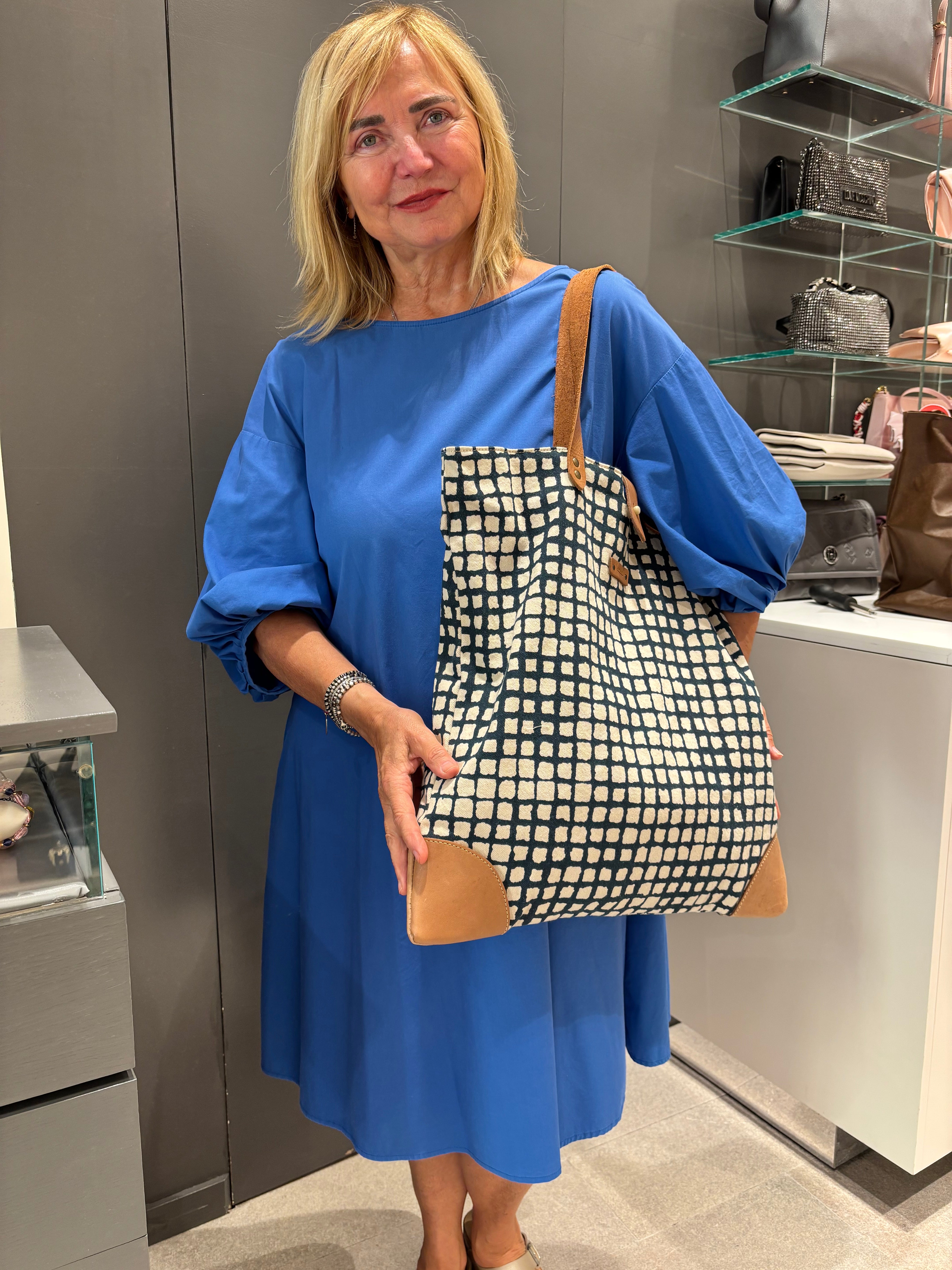 Borsa grande shopping in canvas AFAR