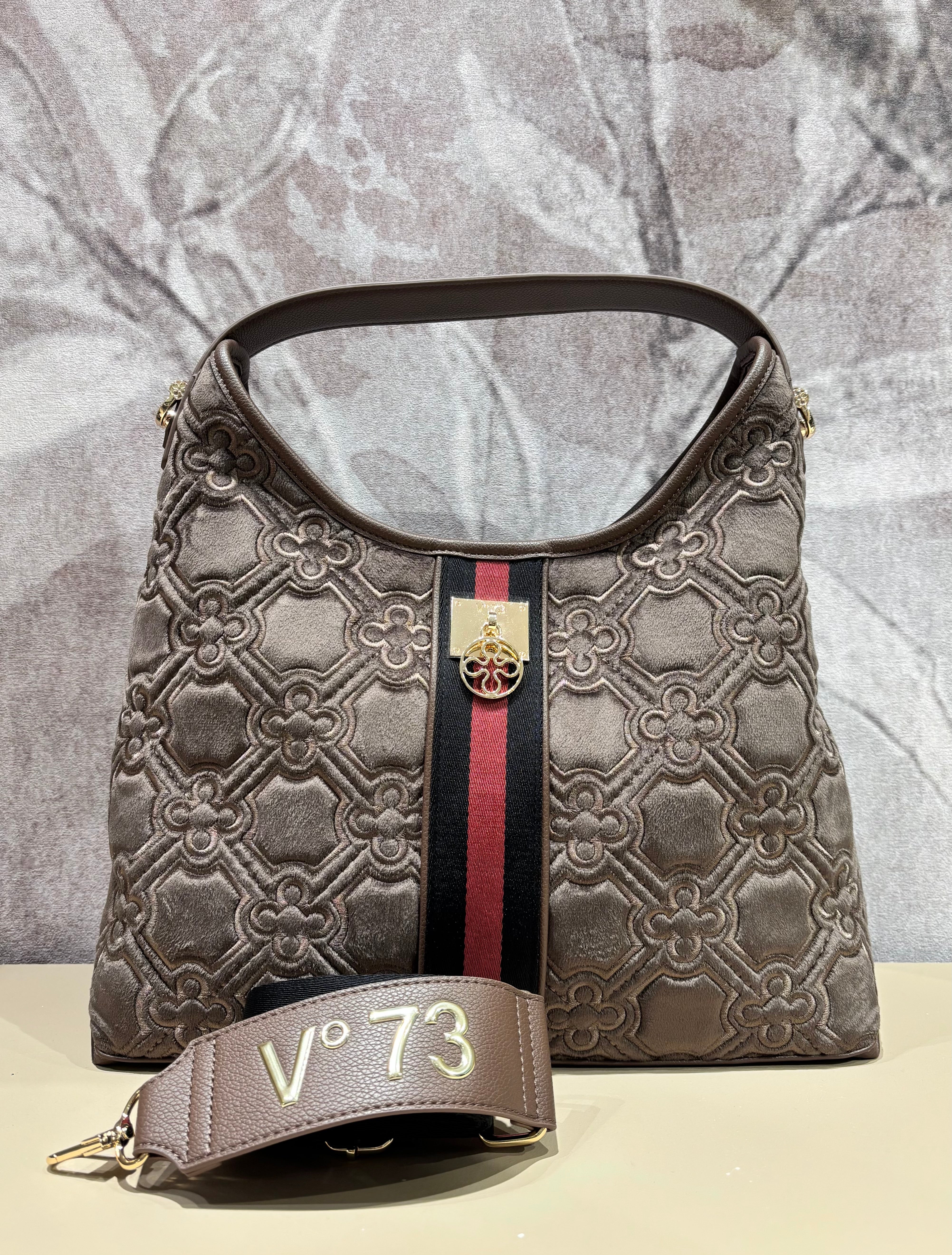Borsa hobo velluto V73