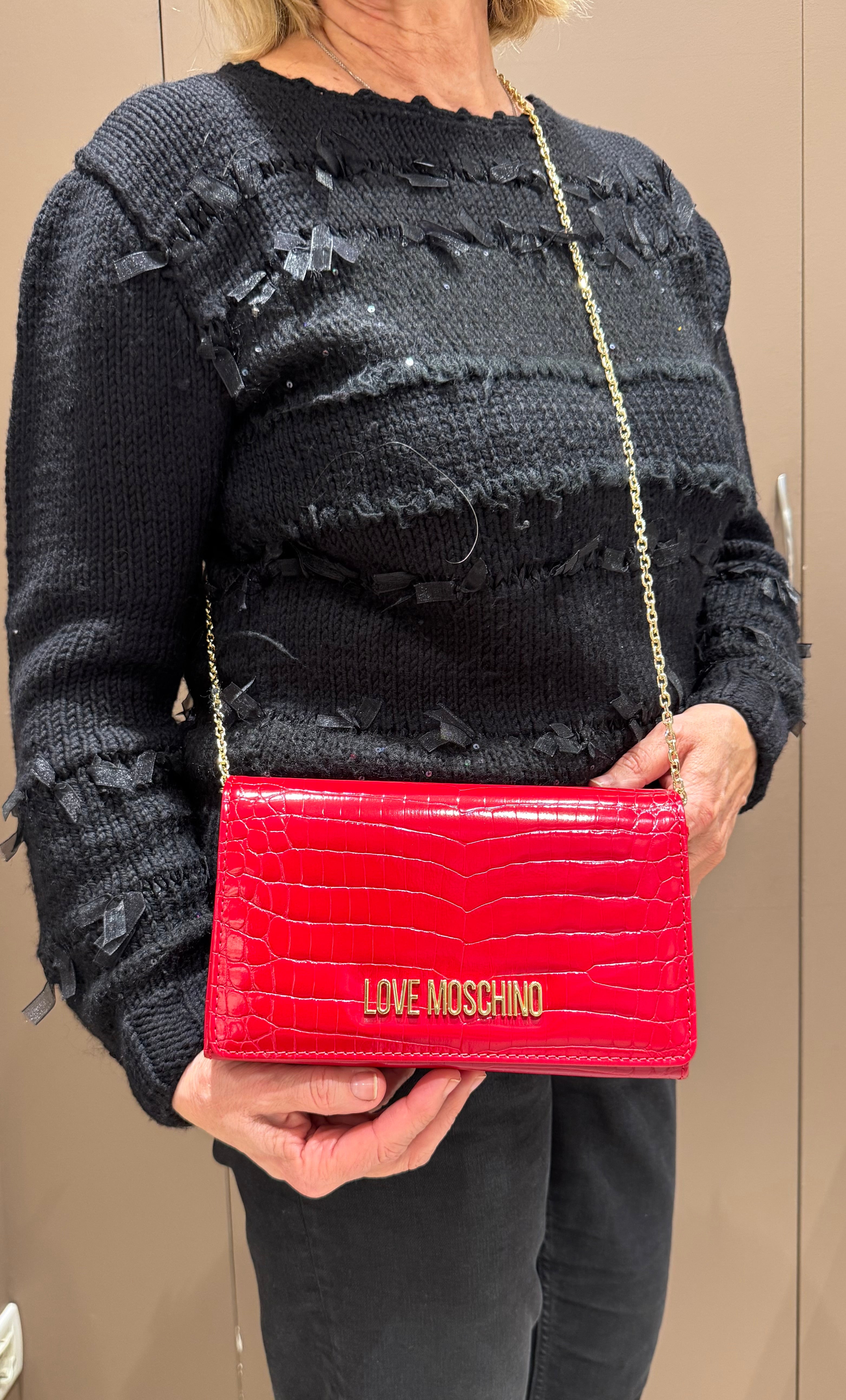 Pochette piccola stampa cocco  LOVE MOSCHINO